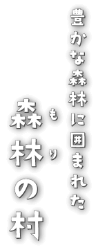 豊かな森林に囲まれた森林（もり）の村